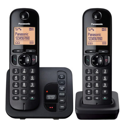 Panasonic DECT Cordless Telephone with Answering Machine – Twin Panasonic DECT Cordless Telephone with Answering Machine – Twin